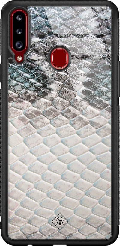 Casimoda® hoesje - Geschikt voor Samsung Galaxy A20s - Oh My Snake - Luxe Hard Case Zwart - Backcover telefoonhoesje - Multi