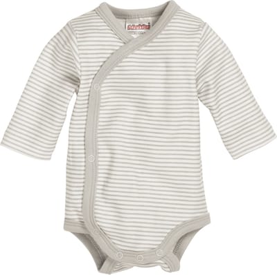 Schnizler Romper Wrap Body Basic Junior Grijs/wit Maat 50