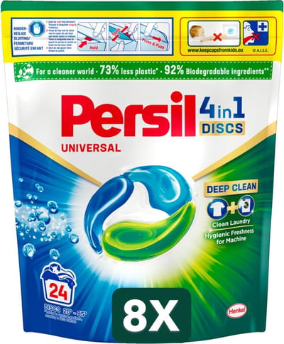 8 x Persil Wasmiddel Discs Universeel 24 stuks