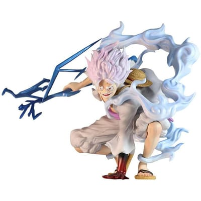 Luffy Anime One Piece Figuur Luffy Gear 5 Actiefiguren Anime One Piece Standbeeld Monkey D. Luffy PVC Model Speelgoed Cadeau Voor Vriend grijze kleur