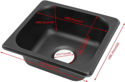 Ruime Ingebouwde Bar Sink van 304 RVS, 175x160x70mm, Efficiënte Afvoer voor Keuken en Motorhomes