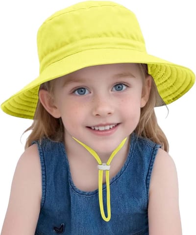 Kinder Zonnehoed - Baby Vissershoed - Bescherming Tegen Zon - Ademend Materiaal - 0-6 Jaar - Blauw