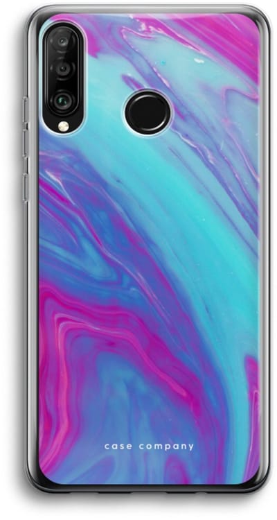 Case Company® - Hoesje geschikt voor Huawei P30 Lite hoesje - Zweverige regenboog - Soft Cover Telefoonhoesje - Bescherming aan alle Kanten en Schermrand