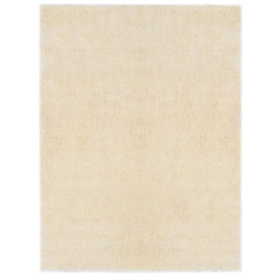 vidaXL Shaggy Gebied Tapijt Crèmekleurig 120 x 160 cm Polyetheen