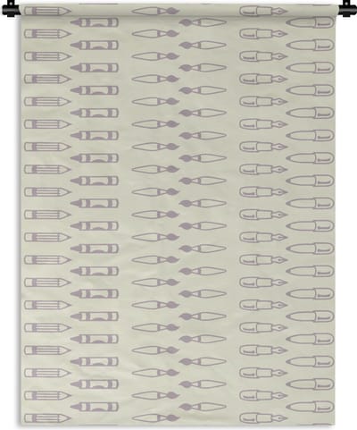 Wandkleed - Wanddoek - Potlood - Patronen - Verfkwast - 90x120 cm - Wandtapijt