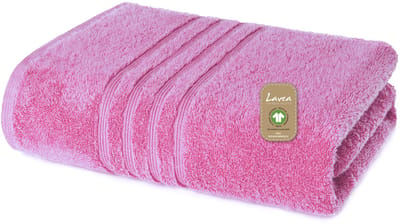 Lavea® 1 Handdoek 50x100 cm van 100% biologisch katoenen badstof, zacht en absorberend, voor thuis, hotel en spa – badhanddoek – Koraal