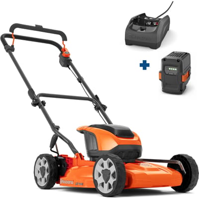 Husqvarna LB 144i accu-mulchmaaier inclusief accu en oplader, 44 cm BioClip, lichtgewicht en geschikt voor kleine en middelgrote tuinen