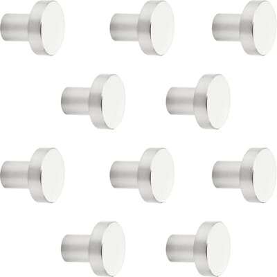 10 x Meubelknop EK03 Ø 15 mm Roestvrij staal geborsteld Roestvrij stalen knop van SOTECH