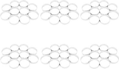 Taartringen Set - Bakvormen Mousse - Desserts Vormen - Geperforeerd Ontwerp - 8 cm 60 Stuks - Zilver