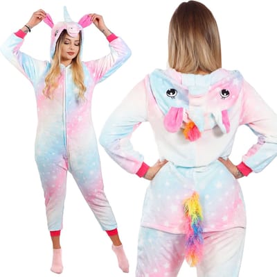 Springos Onesie Volwassenen - Eenhoorn - Maat S - Multicolor