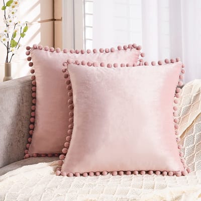 Unyqoos ® Luxueuze Fluwelen Kussenslopen Met Pompons Voor Huiselijke Sfeer en Comfort