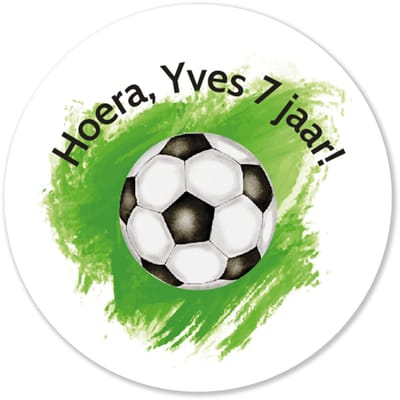 Traktatie stickers met naam – Voetbal - 44 stickers – Verjaardag & school