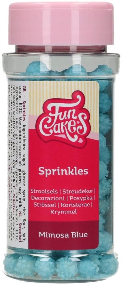 FunCakes Suikerdecoraties - Mimosa - Blauw - 45g - Eetbare Taartdecoratie