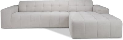 Icon Living - Bank Fika Hoekcombinatie 2.5-zits - Longchair Voorstaand Rechts Stof Mito Natural