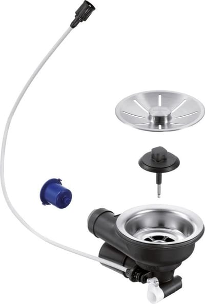 Ventiel Grijs voor Spoelbak 3,5 inch