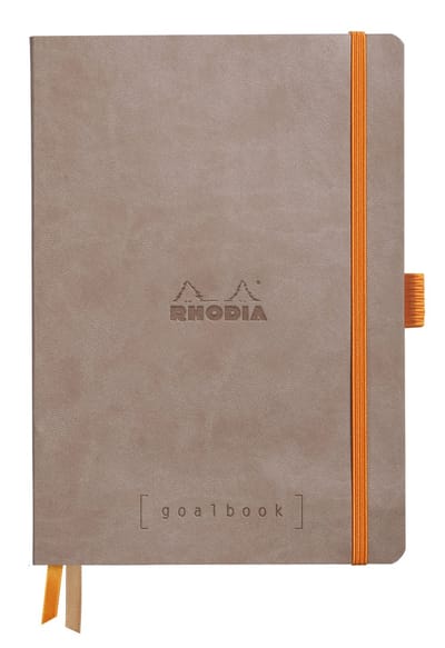 Rhodia Goalbook – A5 – 120 Bladen – Dotted – Ivoorkleurig Papier 90 g/m² – Elastieksluiting - Taupe