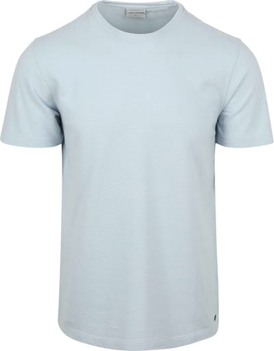 T-shirt No Excess Structure T-Shirt Lichtblauw