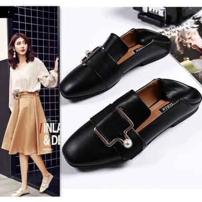 Doudou Schoenen Dames Zomer Gehoorzame Maatschappij Platte Enkele Schoenen Ronde Gesp Riem Nieuwe Retro Kleine Leren Schoenen 42