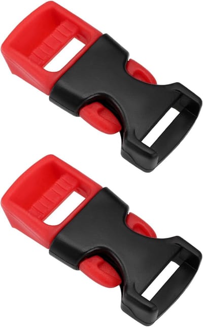 Daity Twee helmgespen - reserveonderdelen voor helmen - geschikt voor elektrische motoren - rolschaatsen - fietsen - mountainbikes en andere helmen (rood).