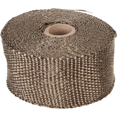 Ruban Ignifuge pour Tuyau, Isolation de Tuyau, Sangle Anti-Brûlure, Enveloppe Protectrice de Cheminée avec 2 Clips pour Tube de Four, Moto gray