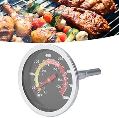 Dailygoods- BBQ Thermometer Hoge Temperatuur Weerstand - Draadloos - Bluetooth - Analoog - Kamado - Roestvrij Staal - 80 mm Lengte - Grill Thermometer