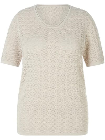 Trui ronde hals Van Anna Aura beige