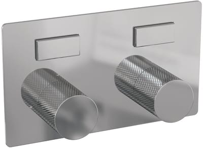 Brauer Chrome Carving - 2 weg - Inbouwthermostaat - Drukknoppen - In/afbouwdelen - Chroom