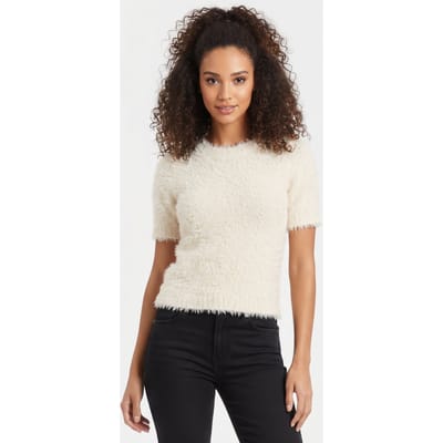 We Are Labels Nous Sommes Labels – Amy Fuzzy Top Sand Größe: L | Pullover Outlet | Damen | Braun