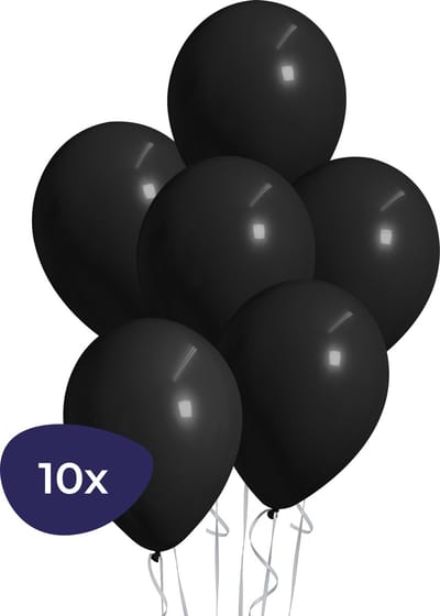 Zwarte Ballonnen -10 Stuks - Helium Ballonnen - Latex - Versiering Verjaardag - Halloween Versiering - Halloween Decoratie