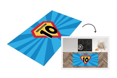 Keukenloper - Loper keuken - Verjaardag - Kinderen - 10 Jaar - 120x60 cm - Keukenloper vinyl