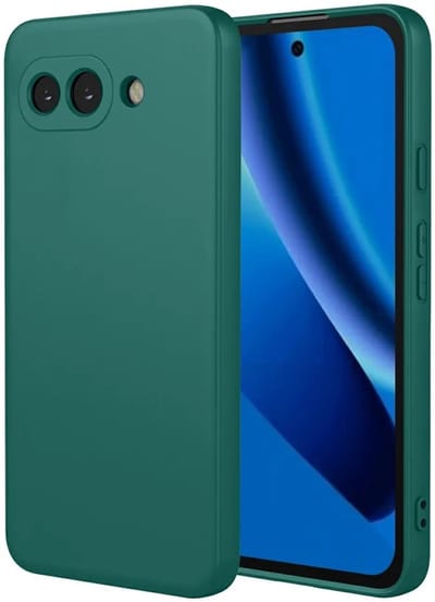 Hoesje geschikt voor Google Pixel 10a - Phonesta Soft Silk Silicone Back Cover - Donkergroen