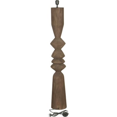 PTMD Staande Lamp Elaine - 20x20x130 cm - Hout - Bruin