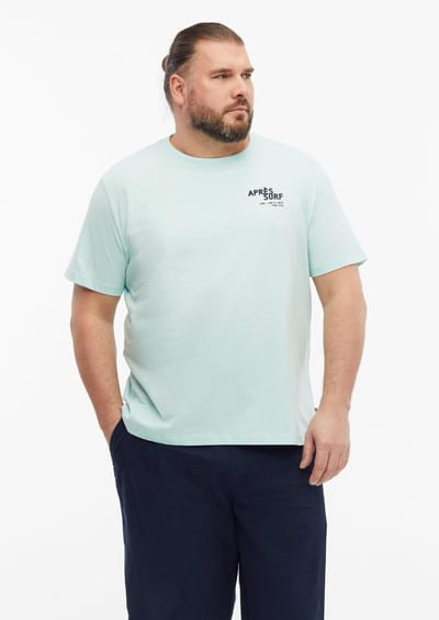 s.Oliver - male - Katoenen T-shirt met print op voor- en achterkant