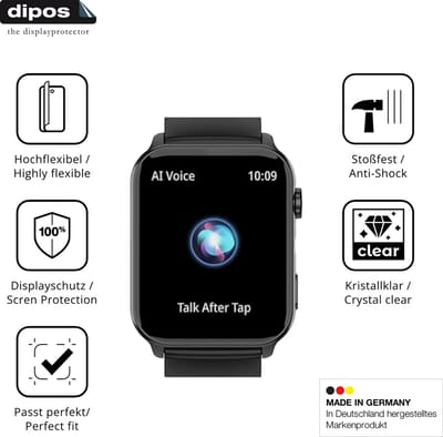 dipos – 2x Beschermfolie geschikt voor IOWODO R30Max | 3D Full Cover Screenprotector | 100% Passend