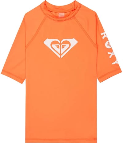 Roxy Ergwr03491 Whole Hearted Korte Mouw Rash Guard Oranje 14 Years Meisje