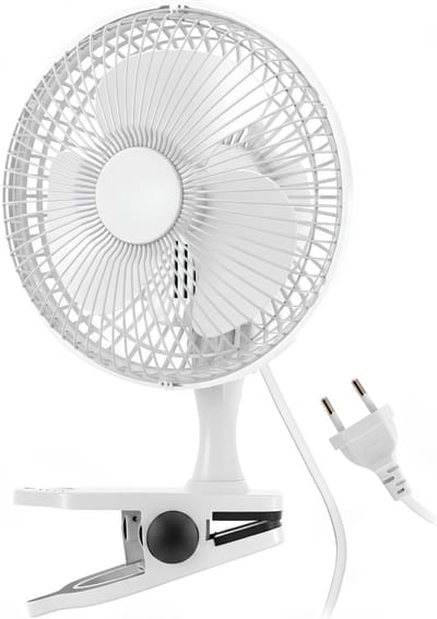 JCP® Ventilator - Tafelventilator - Tafel Ventilator Geluidloos - Wit - 22cm x 20cm x 32cm
