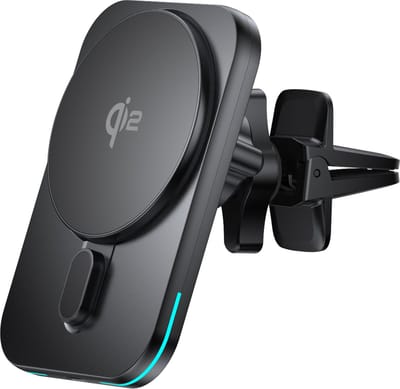 Caliber Telefoonhouders Auto - Telefoonhouders Auto Magnetisch - Draadloze Oplader Auto - Qi2 Snellader - 15 Watt Oplader - Telefoonhouder auto Ventilatie - GSM houder auto