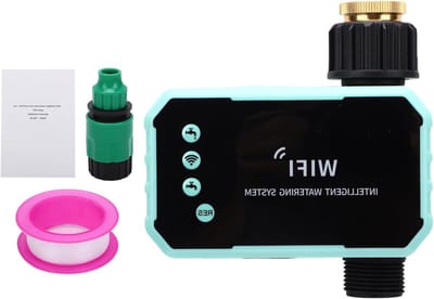 Sproeitimer Op Zonne-energie - Water Timer App - Automatische Tuinirrigatie - Met Regensensor - 2000mAh Batterij - Zwart