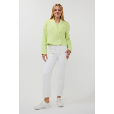 EsQualo Blazer Double Breasted Tweed Apple Green Maat: 36 | Blazers Outlet | Dames | Groen