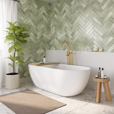 Wiesbaden Trens vrijstaand ligbad 180 x 80 cm acryl mat wit met waste mat wit