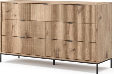 Vicco Eliza Dressoir – 42 x 81 cm met 7 laden Viking Eik