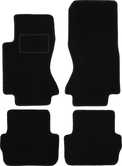 Zwarte velours vloermatten voor: Jaguar S-Type X204 sedan (2002-2008)