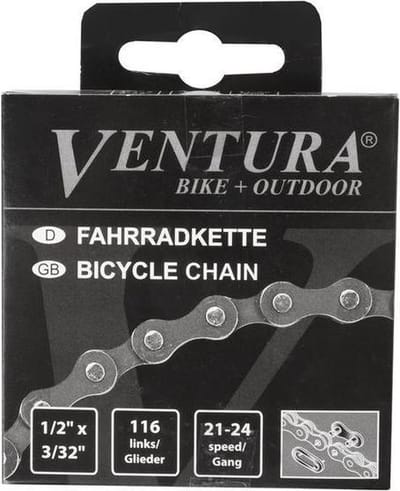 VENTURA KMC 1/2 X 3/32 KETTING 21-24-SPEED 116 SCHAKELS BLISTER 302175