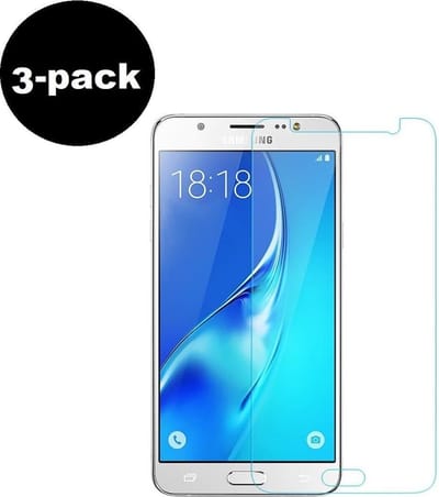 Screenprotector - 3 Stuks - Geschikt voor Samsung Galaxy J5 2016 - Extra Sterk - Beschermglas - Gehard Glas - Tempered Glass - Screen Protector