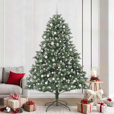 vidaXL Kunstkerstboom Groen 240 cm PVC en Plastic en Staal