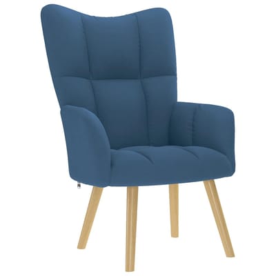vidaXL - Relaxstoel - stof - blauw