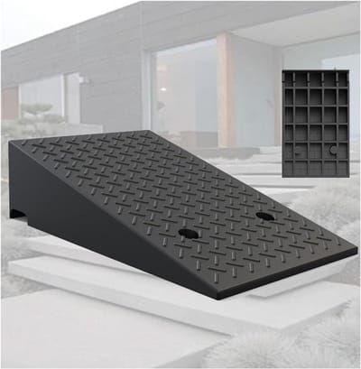 Rubberen Drempelhulp Stijging Rolstoel Overgang Ramp Mobiliteit Deur Ramp Stijgende Rubberen Drempeloprit Auto Drempel Oprit Oprijplaat Rolstoel(50 * 80 * 11cm/19.7 * 31.5 * 4.3in)