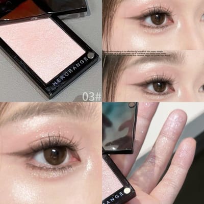 Highlight poeder parelmoer fijn glinsterend natuurlijke oplichtende make-up highlight