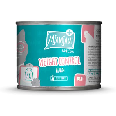 6x 200g MjAMjAM VetCat Weight Control Kip natvoer voor katten