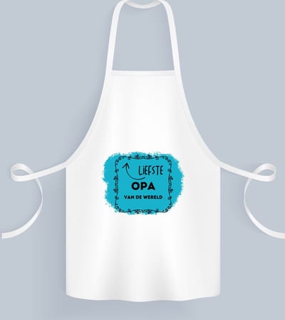Akyol - liefste opa van de wereld Keukenschort - Opa - de liefste opa - verjaardag - cadeautje voor opa - opa artikelen - kado - geschenk - 82 bij 71 cm